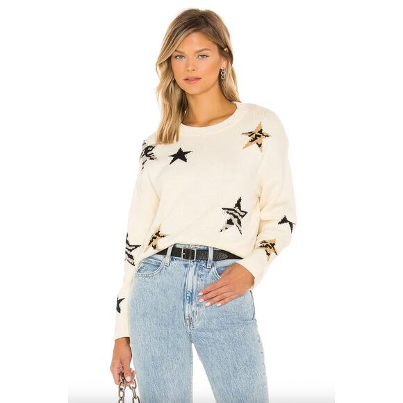 Rails Crewneck Perci Pullover Knit Sweater Sz XXL NEW Neutral Animal Star Casual - Picture 1 of 10